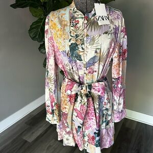 ZARA Floral Mini Dress NWT!